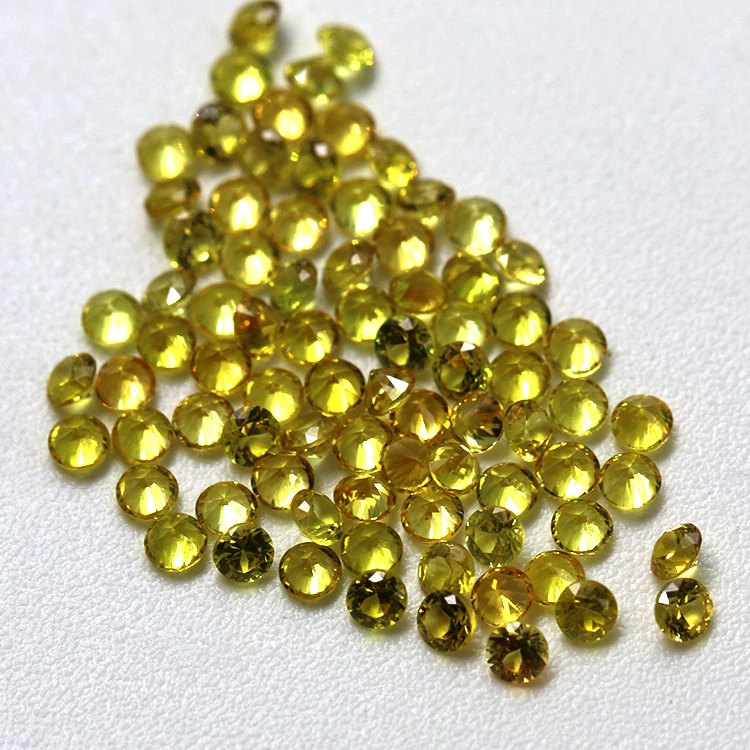 

Diamond cut 2mm natural yellow sapphire beautiful loose gemstones