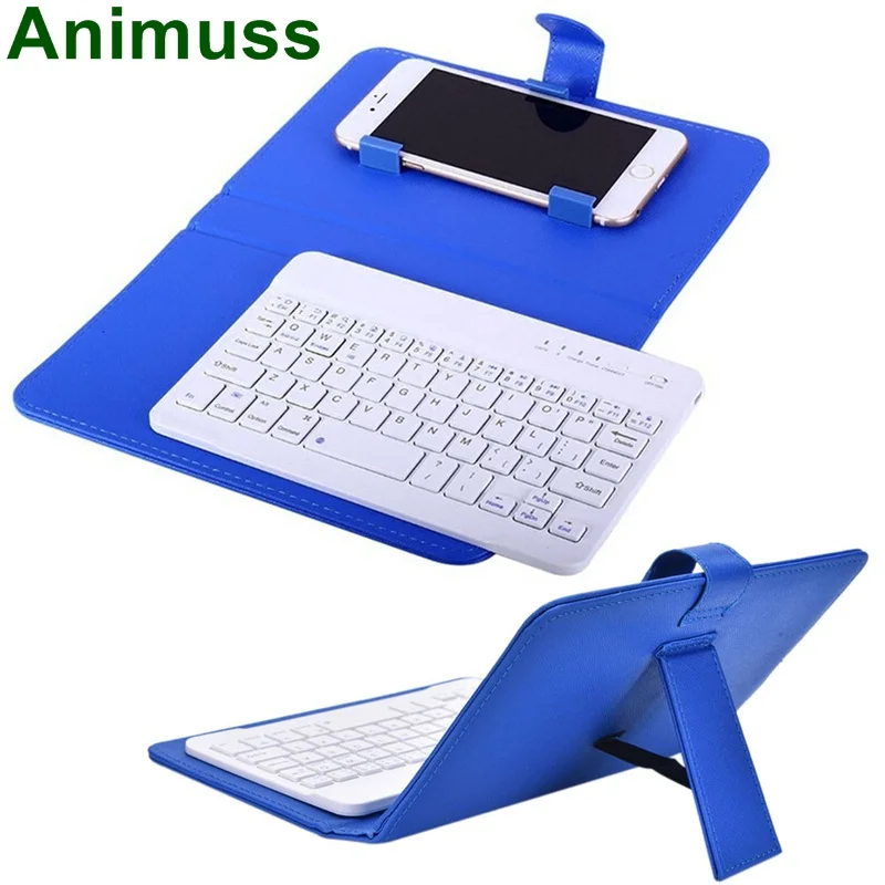 

PU Leather Wireless Keyboard Case for iPhone Android Mobile Phone