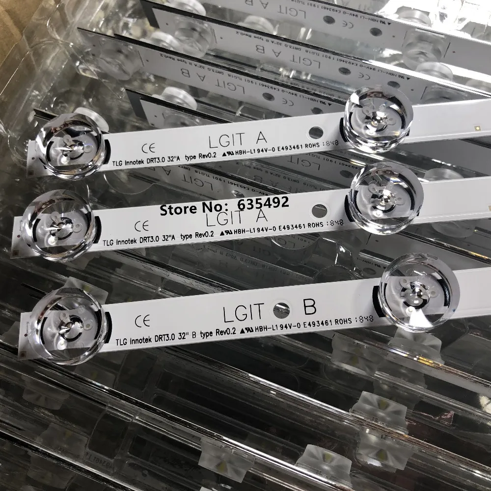 

new 59cm LED backlight 6LEDs for LG 32 inch TV innotek drt 3.0 SUNG WEI 55V0 E74739 WOOREE A/B UOT 32MB27VQ 32LB5610 32LB552B