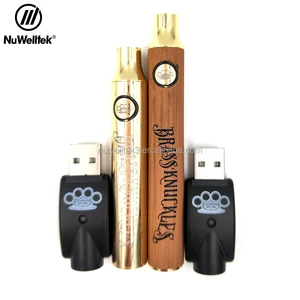 Nuwelltek 510 Brass Knuckles CBD Cartridge Vape Pen Battery