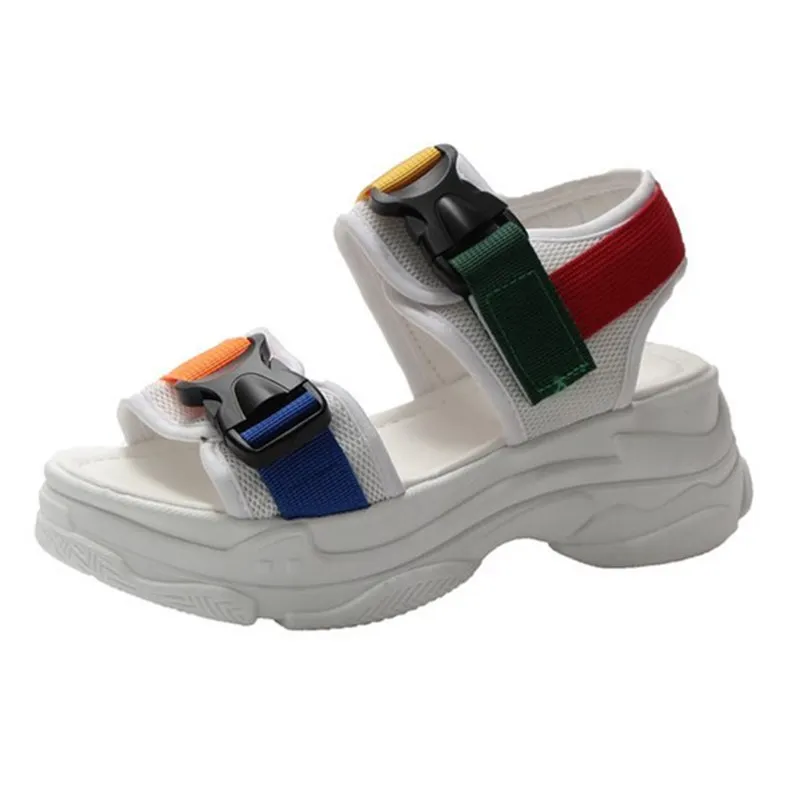 

Fashion breathable platform shoes sports casual sandals for Pretty Ladies Shoe Sponge Woven Slippers