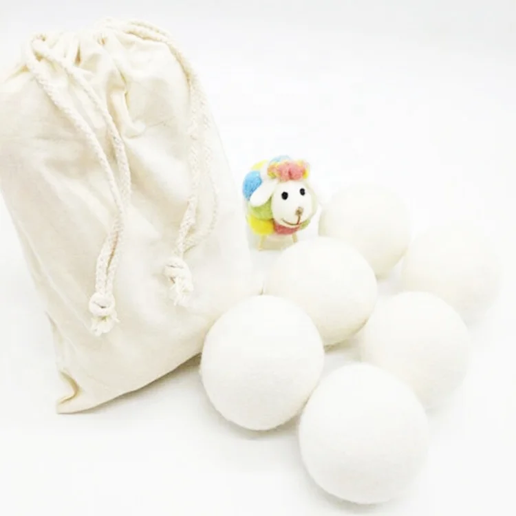 Quick Dry 100% Australia Organic Pure Wool Felt Dryer Machine  Laundry Balls For Natural Softening Fabrics Softener, Reusable