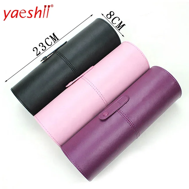 

Yaeshii 2019 PU Leather 12pcs Make up Brush Container Bag Holder Travel Cosmetic Brushes Pen Case Storage Makeup Tools, Optional color or customized makeup brush