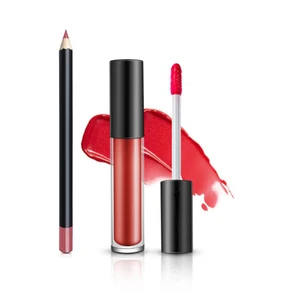 Hot sale custom logo lipstick  private label matte liquid lipstick sets with lip liner