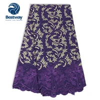 

Bestway high quality cotton voile fabric african embroidery swiss voile lace