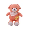 wholesale high quality classic 25cm organic knitted plush blue teddy bear pink rabbit and orange puppy dolls for children