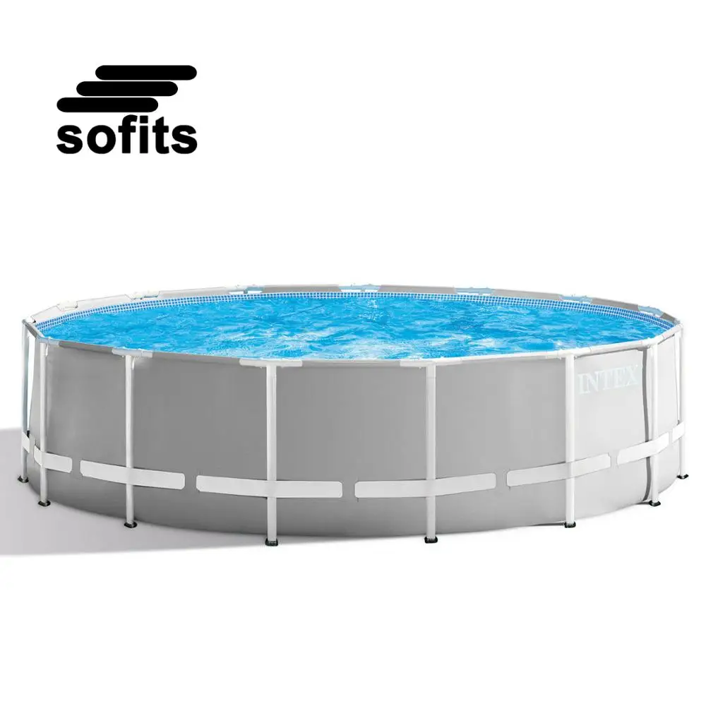 

100% Original Intex 26736 Ultra Frame Pool Outdoor Above Ground Pool Round, As picture