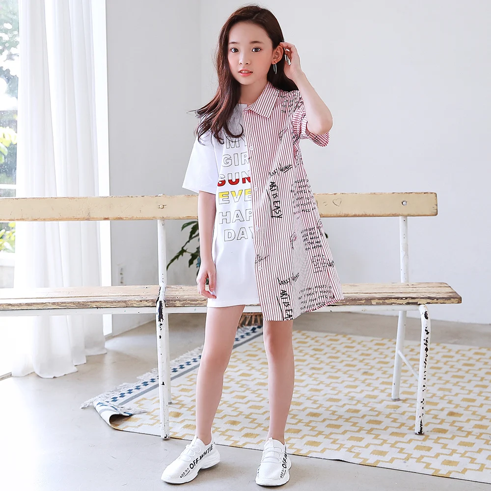 
Girls Summer Fashion Cotton Dresses Newly Designed Kids Fashion Clothes korean design fashion clothes 