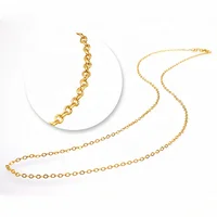 

Fashion cheap wholesale 18k gold plated link stainless steel necklace chain for jewelry making
