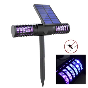 Image of Solar-Powered Outdoor Bug Zapper/Mosquito Killer- Hang or Stick in the Ground - Dual Modes - Bug Zapper & Garden Light Function