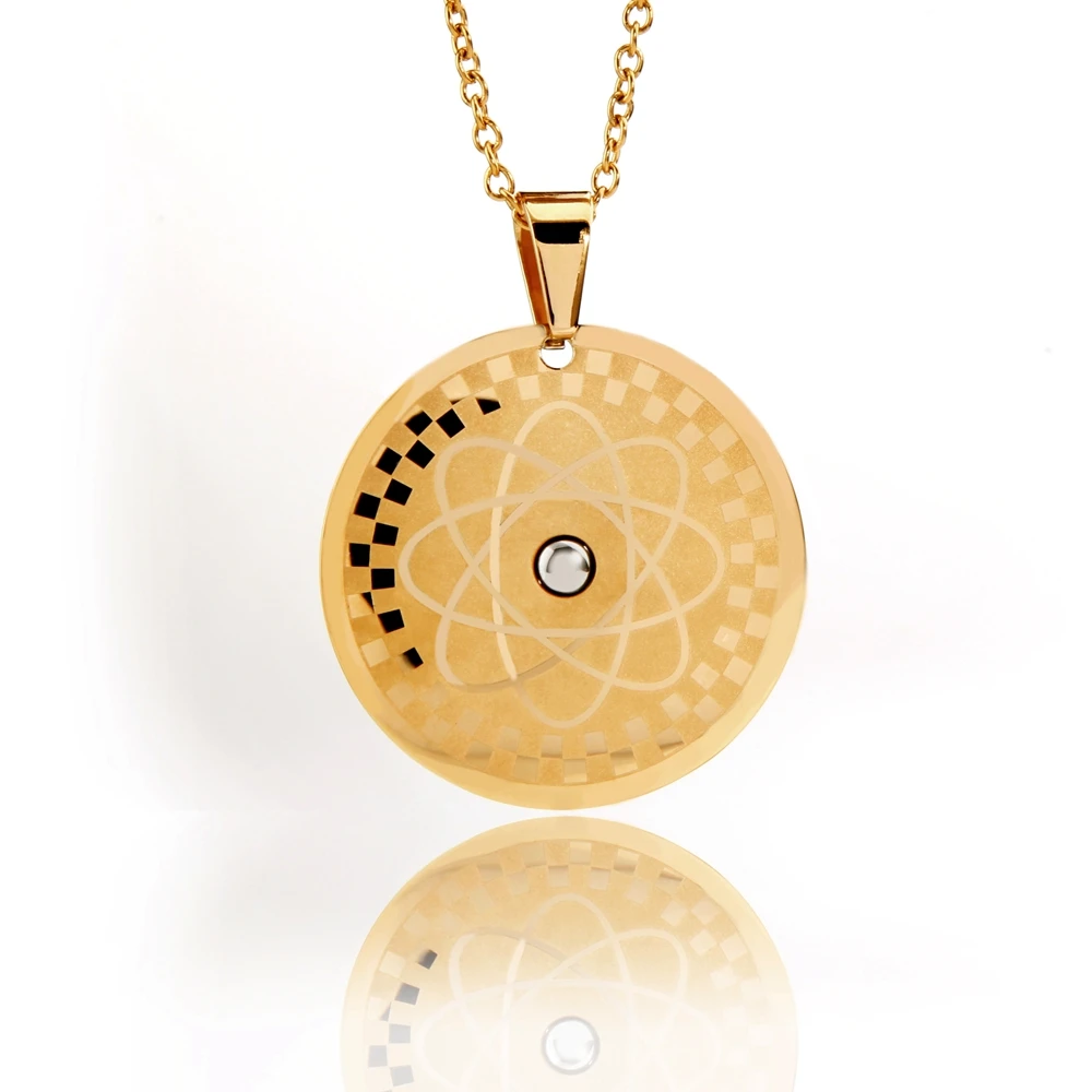 

High grade stainless steel quantum pendant japan technology with various energy stones, Gold;silver;rose gold