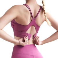 

Knitted female clothes fitness workout supportive textured sports bra