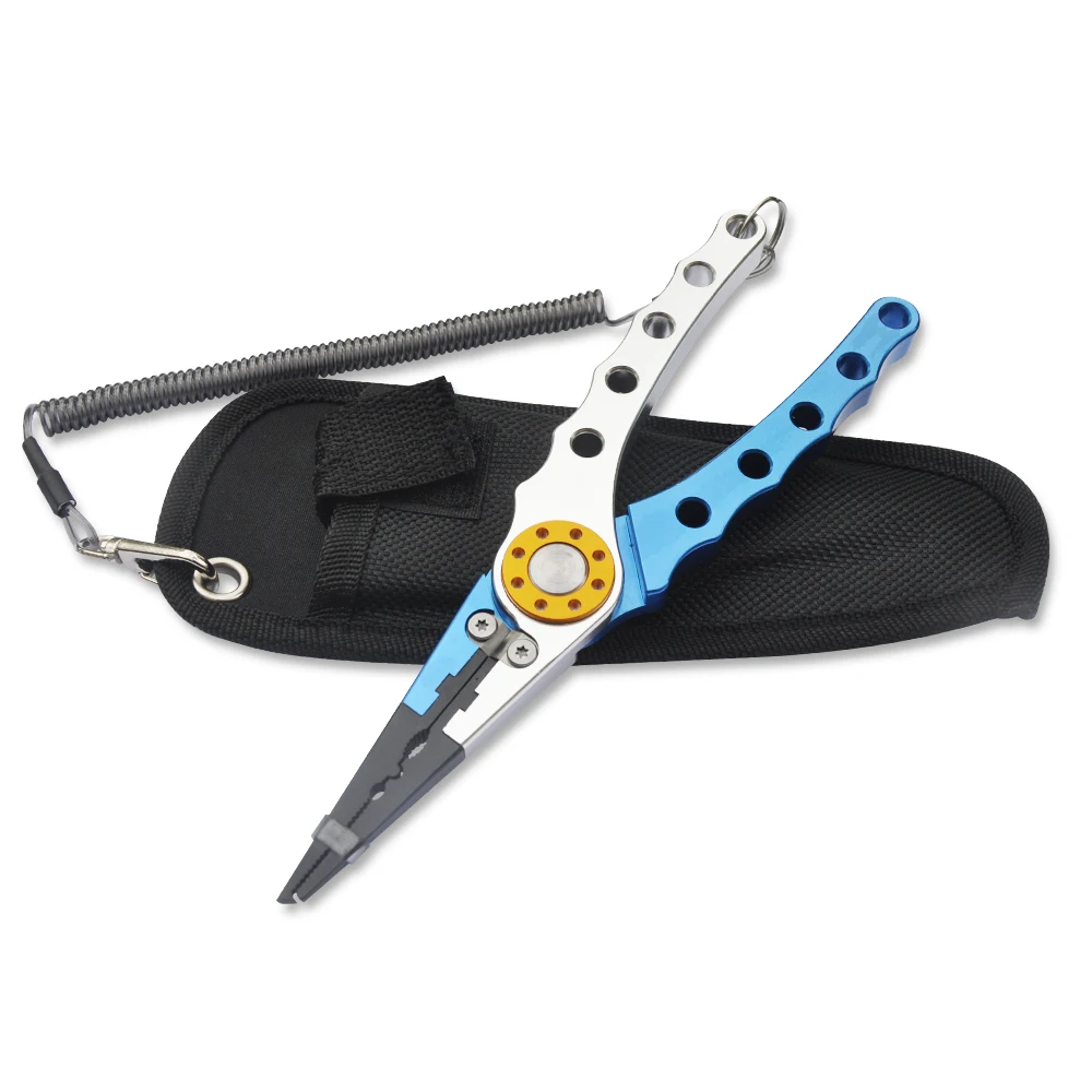 

Fly Fishing Supplies Lure split ring plier hook remover Aluminum Long nose fishing tools Fishing pliers