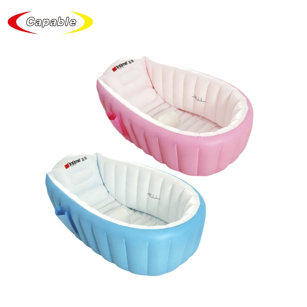 

PVC inflatable baby bath tub with pump and repair kit, Pink;blue
