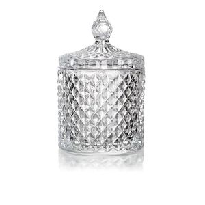 Image of 2019 Best-selling Crystal Glass Candy Box Glass Storage Jar Glass Sugar Pot