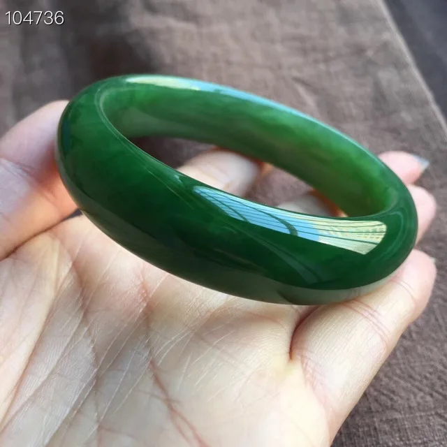 

YQ48 wholesale Dark green hetian jade bangle for women, White