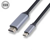 

KSIN High Quality 4K@60Hz HDMI Adapter USB 3.1 Type C to HDMI Cable For Laptop Projector Video Audio USB 3.1 Type C to HDMICable