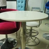 Nordic style hotel end table acrylic solid surface coffee table with stainless steel table leg