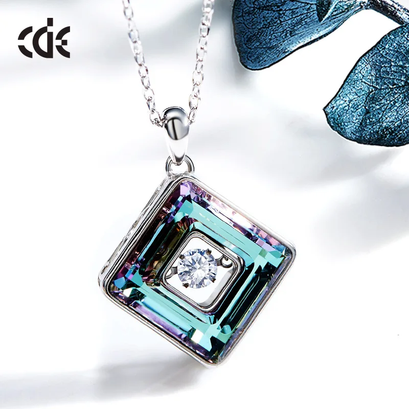 China Wholesale Square 925 Silver Design Jewelry Pendant For Women