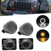 LED turn signal halo Fender Flare Side Marker Light For jeep wrangler Amber front LED turn light