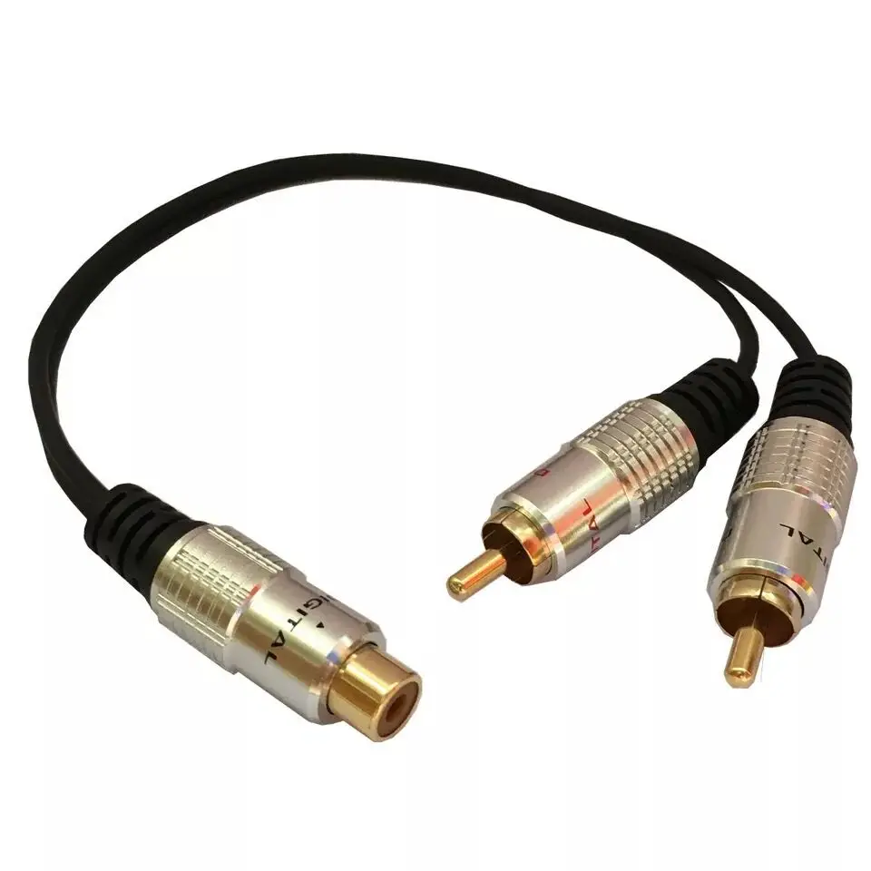 

RCA female to 2*RCA Male Y splitter cable 2019