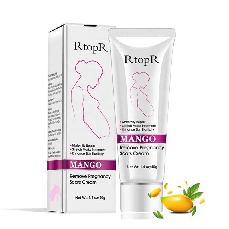 

RtopR Mango Remove pregnancy scars cream Stretch marks treatment skin care cream, Milk white