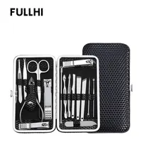 

Nail Manicure Tools Pedicure Kits Foot Care Nail Clippers Cutters File Nail Art Care Tools 16 in 1 Manicure Set with Travel Case