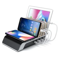 

Wholesale Portable 4 Ports Type C 10W Android Mobile Phone Qi Wireless Fast Charger Station