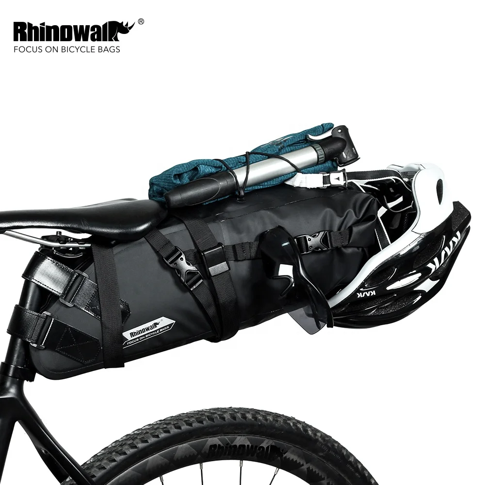 

Rhinowalk Waterproof MTB Road bicycle saddle Bag Cycling bag bike rear seat bag, Black