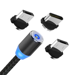 3 1 Nylon Braided Magnetic USB Charging Cable