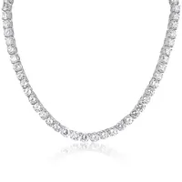 

Mytys Hot Selling Wedding Jewelry White gold Cubic Zircon Stone Channel necklace For Women