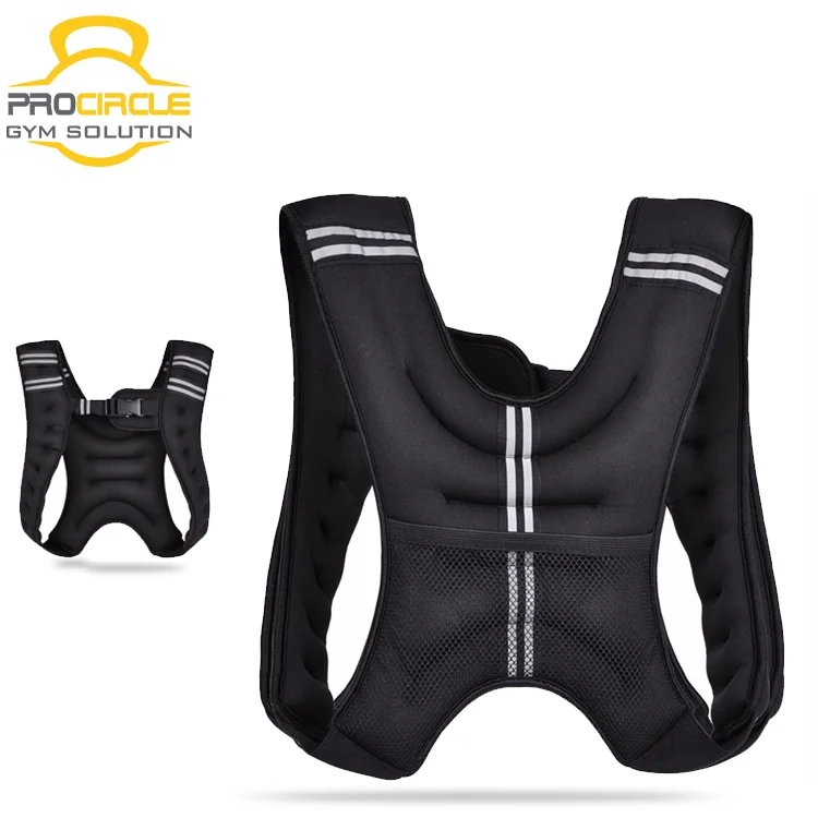 

Gym Function Training Adjustable Neoprene Weight Vest/Weighted Vest 30kg Custom, Black