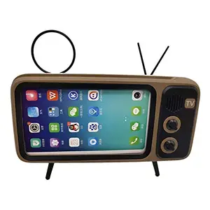 Retro TV Design  Smart Phone Dock stand with bluetooth speaker for 5.0-6.5inch mobile Phone