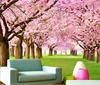Excellent Quality Lowest Cost Cherry Blossoms Landscape Design Wallpaper Catalogue For Sitting Room