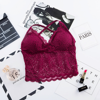

Ready to ship lovely style Teen girl cross strap Lace bra for women