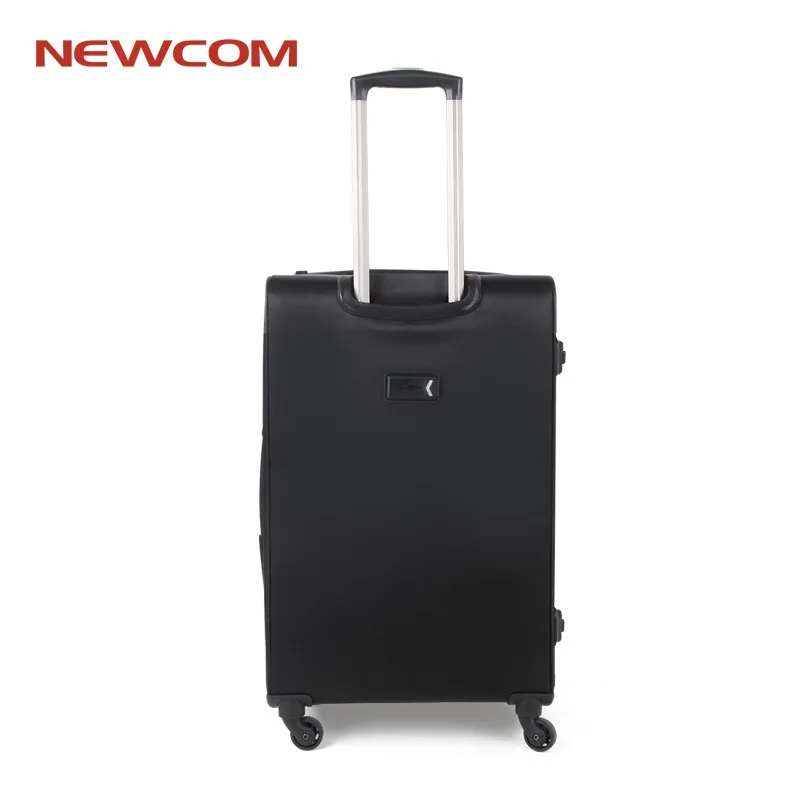 
Soft shell Nylon business luggage sets classic black luggage suitcase with TSA lock 