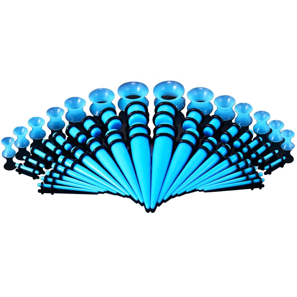 

Hot sale 3 styles acrylic silicone ear expander plug taper kit, As show