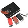 Private custom OEM leather usb flash drives, Business promotional gift USB PenDrive PVC+PU Leather Cover U Disk Memory stick
