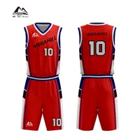 

100% Polyester customize baby red basketball jerseys uniform