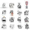100% 925 Sterling Silver Turtle Snake Giraffe Elephant Cow Duck Frog Kitten Rabbit Puppy Bear Charm Beaded Limited Edition
