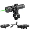 Tactical Green Laser Sight Adjustable Switch Rifle Scope With 2 Rail Mounts For Hunting Gun
