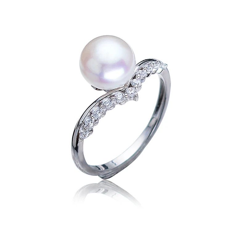 

fancy 925 sterling silver original cultural freshwater pearl moti ring fashion new designs for women girls latest finger ring