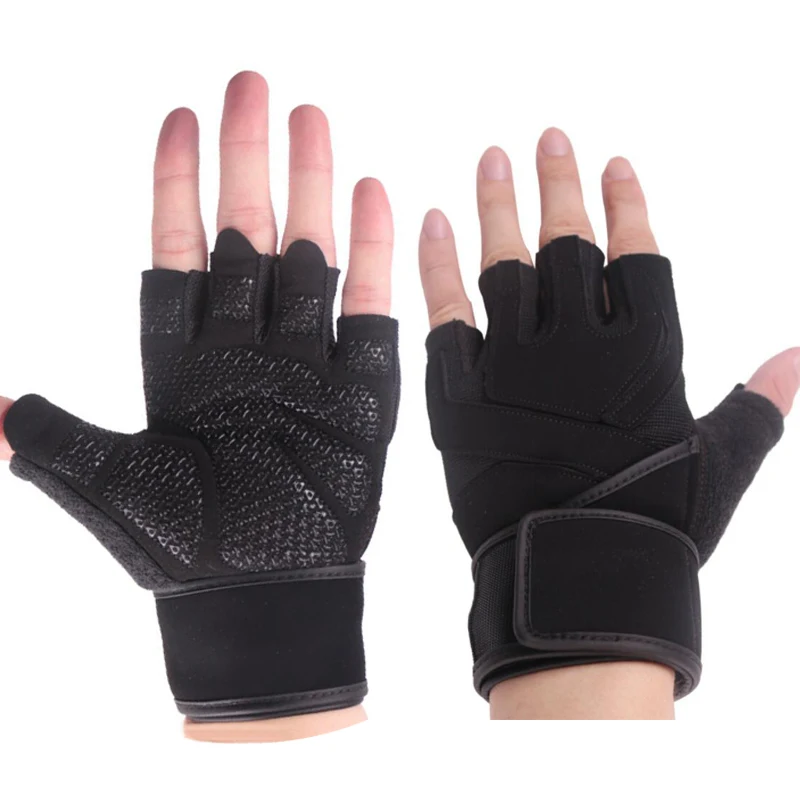 

Durable Anti Slip Memory Sponge Palm Protection Wrist Wrap Support Weight Lifting Gym Gloves