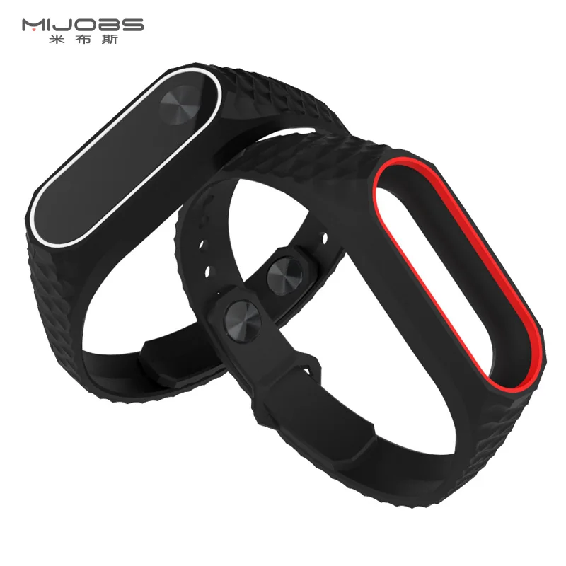 

Mijobs mi band 2 strap Aurora Silicone band colorful mi band 2 replace strap
