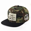 Factory Wholesale Custom Camouflage Hip Hop Style Plain Flat Brim Snapback Cap