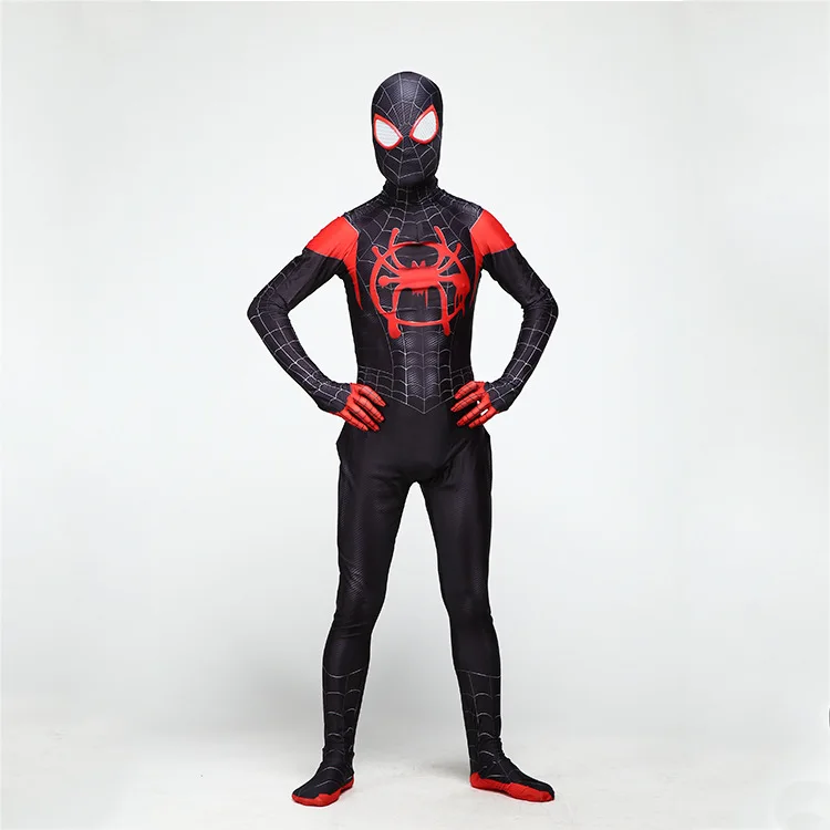 

Spider Man: Into the Spider-Verse Miles Morales Cosplay Costume Zentai Adults Kids Men Boy Spiderman Suit Bodysuit, N/a