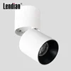 black white square 12w 18w circular cylinder cob adjustable surface mounted downlight led