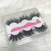 wholesale 25mm 3D Mink Eyelashes 3 Pairs False Lashes Book Custom Package Box
