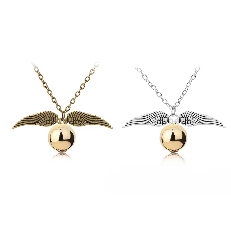 

Movie 2 Colors golden snitch the deathly hallows necklace