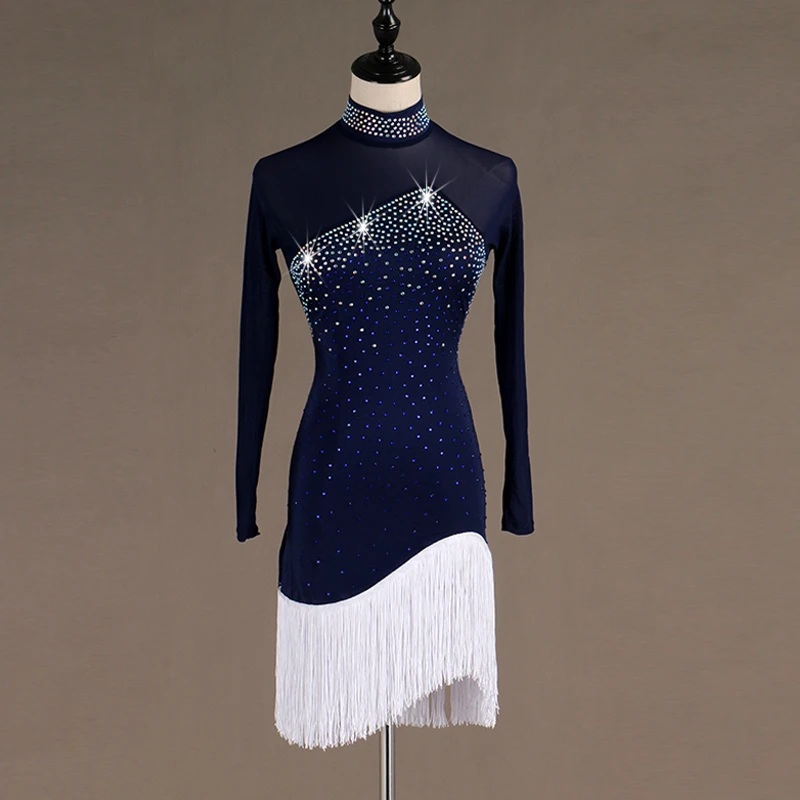 

Elegant Girls Competition Performance Wear Fringe Women Latin Dance Dresses